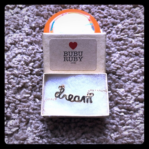 Gold necklace Dream script Buburuby - Picture 1 of 9
